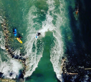 River surfing Alberta onesie