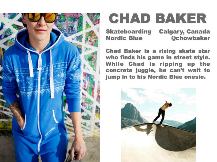 Chad Baker Blue Adult Onesie