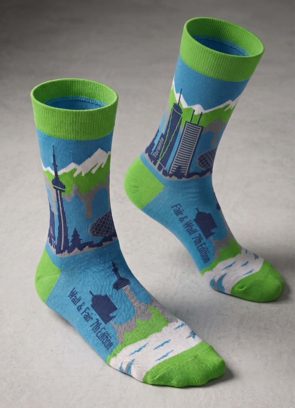 East Coast Canadian landscape design socks by Wall and Fair