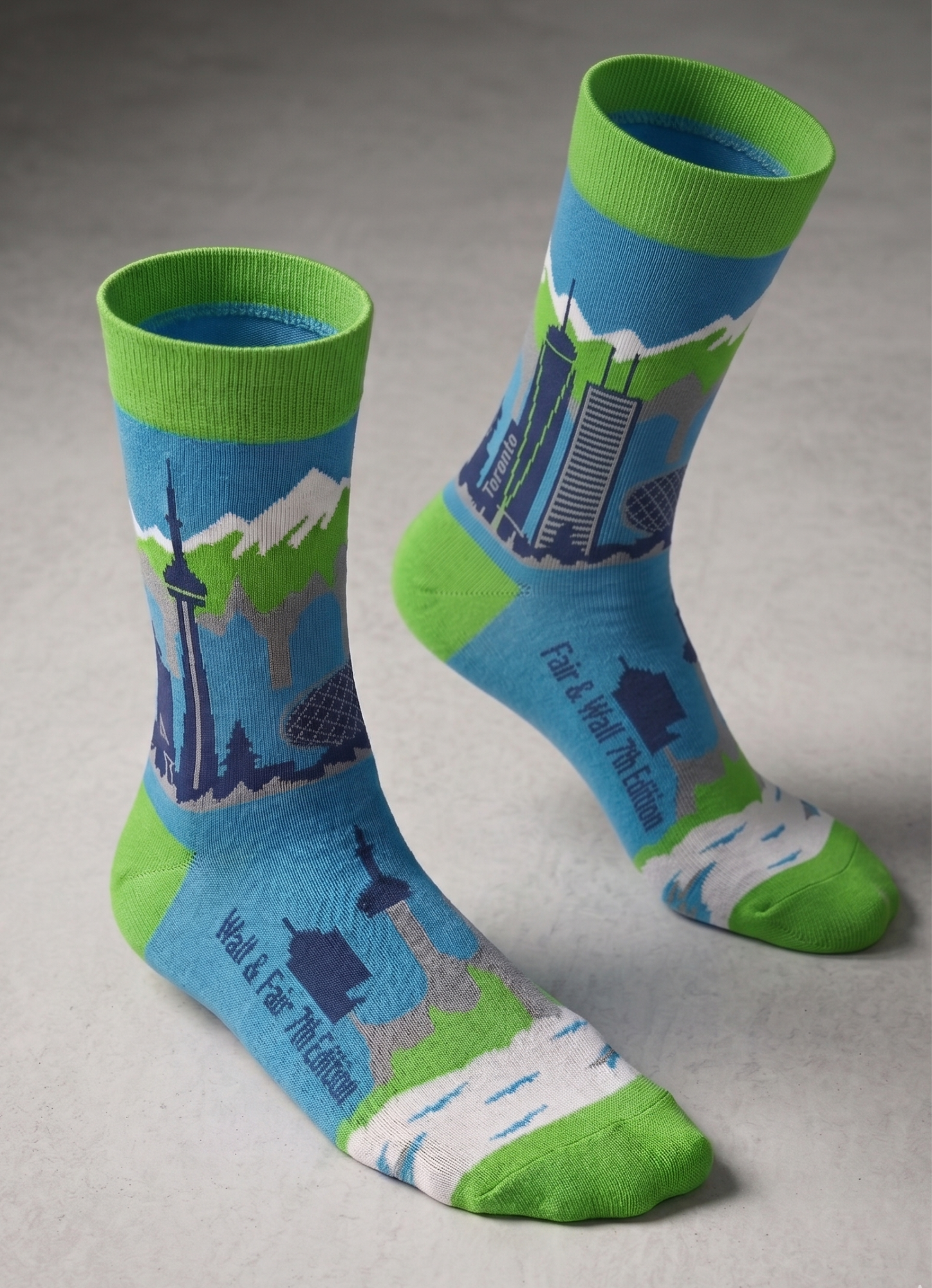 East Coast Canadian landscape design socks by Wall and Fair