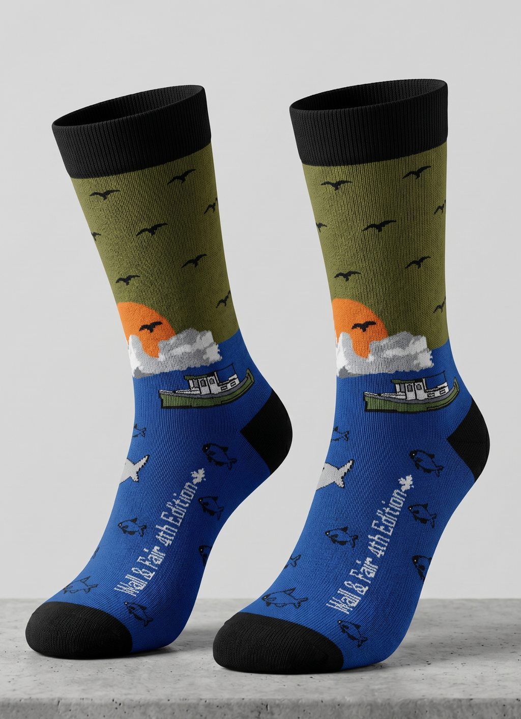 West Coast Canadian landscape design socks by Wall and Fair