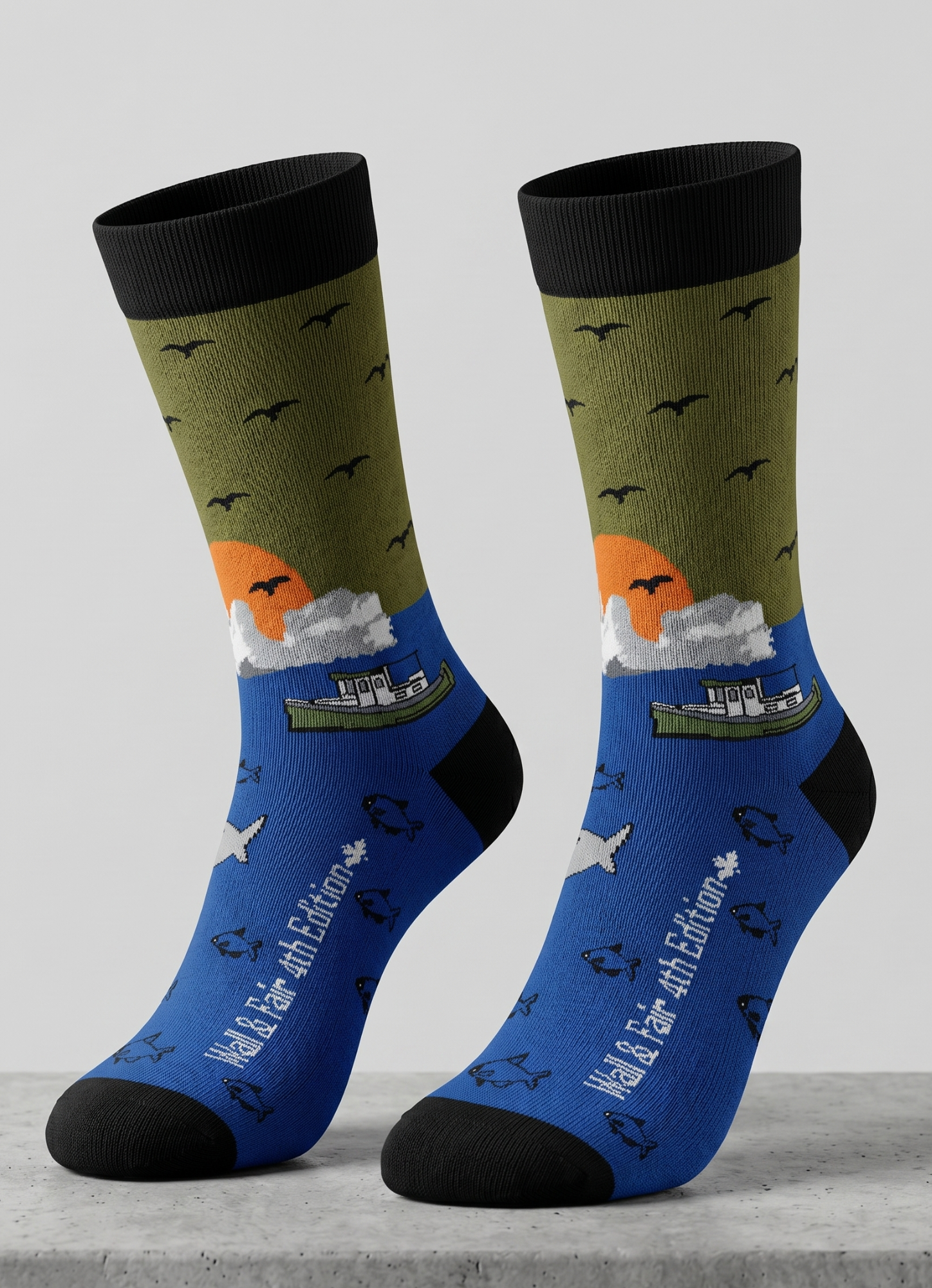 West Coast Canadian landscape design socks by Wall and Fair