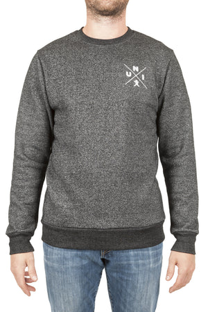 Marled Black Crewneck Sweater