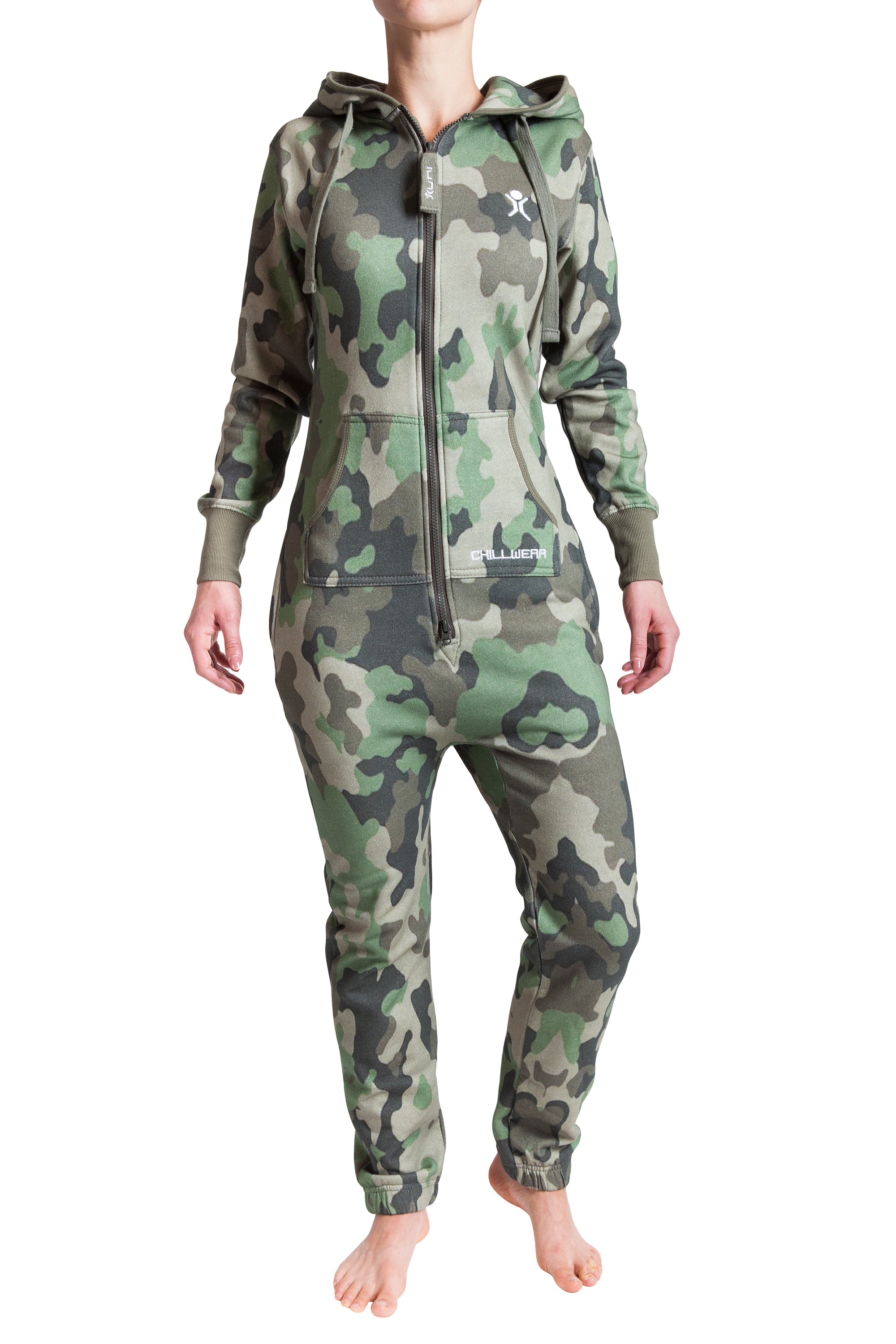 Evergreen Zip-Up Adult Onesie - Unichill