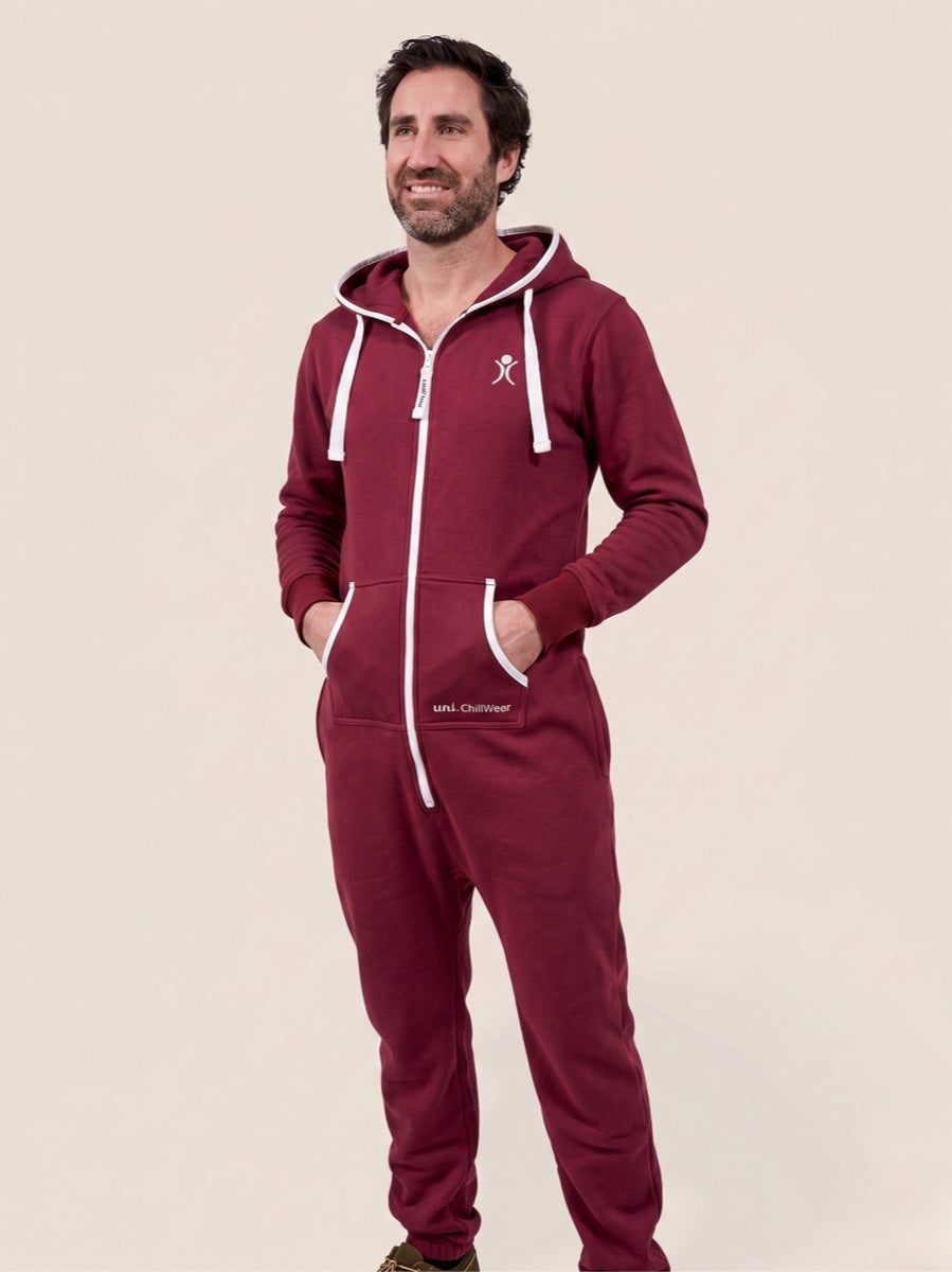 Back of the Unichill onesie showing reinforced back panel